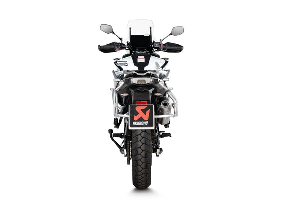 CF MOTO 800 MT Sport / Touring - (2022-2025) Akrapovic Titanium Silencer Slip-On Kit (Includes Carbon Heat Shield) - Road Legal