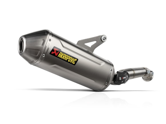 CF MOTO 800 MT Sport / Touring - (2022-2025) Akrapovic Titanium Silencer Slip-On Kit (Includes Carbon Heat Shield) - Road Legal