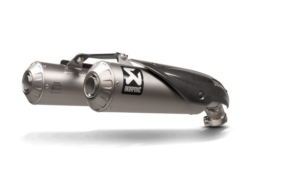 DUCATI Scrambler 1100 / Pro / Sport / Dark - (2020-2024) Akrapovic Twin Titanium Silencer Slip-On Kit - Road Legal (Std & Pro Models)