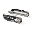 DUCATI Scrambler 1100 / Pro / Sport / Dark - (2018-2020) Akrapovic Twin Titanium Silencer Slip-On Kit - Road Legal (Std Models Only)