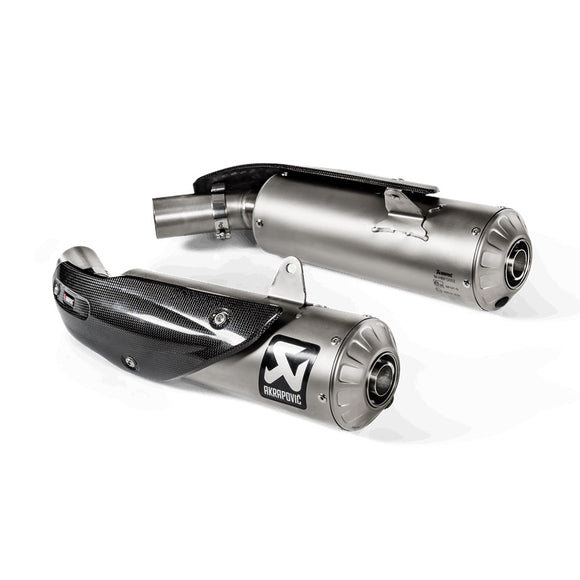 DUCATI Scrambler 1100 / Pro / Sport / Dark - (2018-2020) Akrapovic Twin Titanium Silencer Slip-On Kit - Road Legal (Std Models Only)