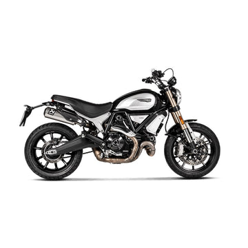 DUCATI Scrambler 1100 / Pro / Sport / Dark - (2018-2020) Akrapovic Twin Titanium Silencer Slip-On Kit - Road Legal (Std Models Only)
