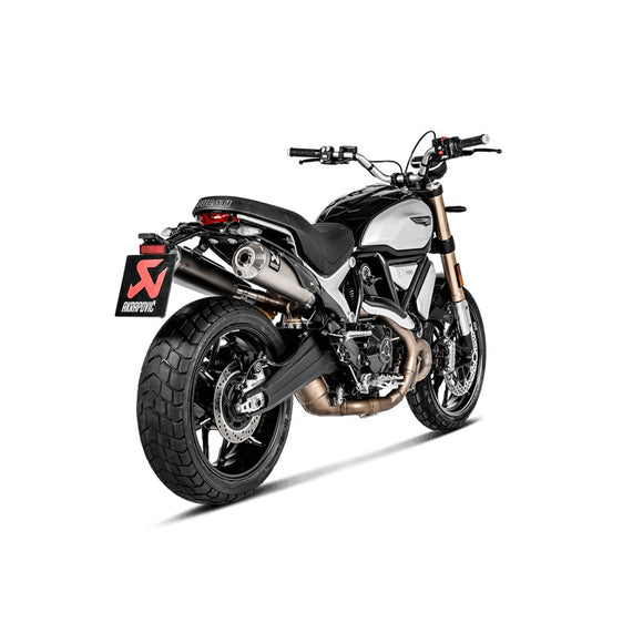 DUCATI Scrambler 1100 / Pro / Sport / Dark - (2018-2020) Akrapovic Twin Titanium Silencer Slip-On Kit - Road Legal (Std Models Only)