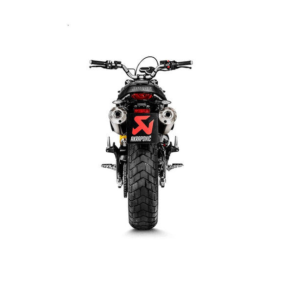 DUCATI Scrambler 1100 / Pro / Sport / Dark - (2018-2020) Akrapovic Twin Titanium Silencer Slip-On Kit - Road Legal (Std Models Only)