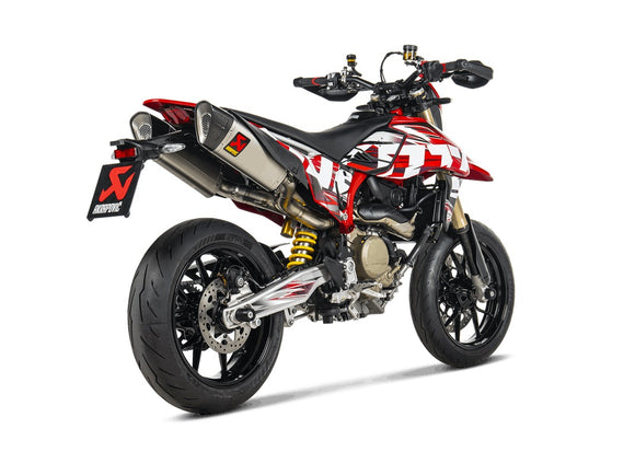 DUCATI Hypermotard 698 Mono - (2024-2026) Akrapovic Twin Titanium Silencer Slip-On Kit - Road Legal
