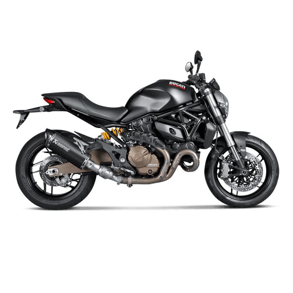 DUCATI Monster 821 - (2014-2016) Akrapovic Titanium Silencer Slip-On Kit - No Link Pipe Included - Choose Link Pipe Option - Road Legal Removable Baffle