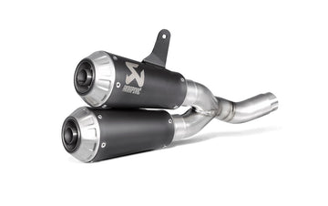 DUCATI Scrambler Full Throttle (800cc) - (2015-2020) Akrapovic Titanium Silencer Slip-On Kit (Twin Black Coated) - Race Removable Baffle