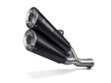 DUCATI Scrambler Desert Sled / Fasthouse (800cc) - (2021-2022) Akrapovic Titanium Silencer Slip-On Kit (Twin Black Coated) - Race Removable Baffle