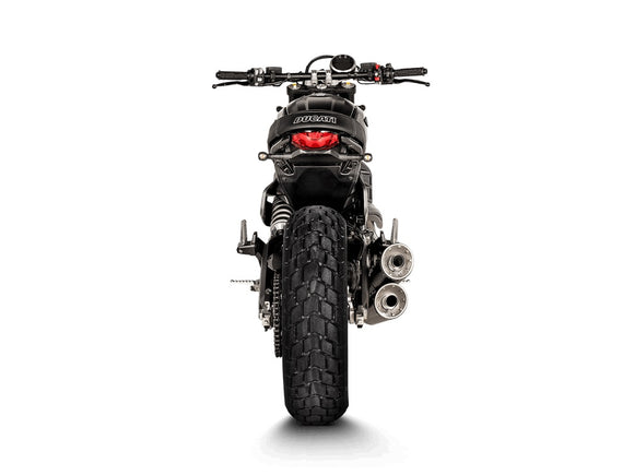 DUCATI Scrambler Urban Motard (800cc) - (2022-2022) Akrapovic Titanium Silencer Slip-On Kit (Twin Black Coated) - Race Removable Baffle