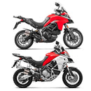 DUCATI Multistrada 1260 Enduro - (2019-2020) Akrapovic Titanium Silencer Slip-On Kit (Twin) - Road Legal