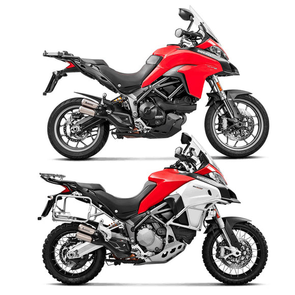 DUCATI Multistrada 1260 Enduro - (2019-2020) Akrapovic Titanium Silencer Slip-On Kit (Twin) - Road Legal