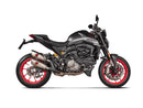 DUCATI Monster / Plus / SP - (2021-2024) Akrapovic Twin Titanium Silencer Slip-On Kit - Road Legal