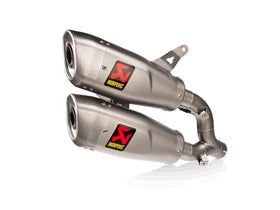 DUCATI Monster / Plus / SP - (2021-2024) Akrapovic Twin Titanium Silencer Slip-On Kit - Road Legal