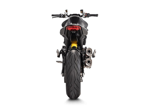 DUCATI Monster / Plus / SP - (2021-2024) Akrapovic Twin Titanium Silencer Slip-On Kit - Road Legal