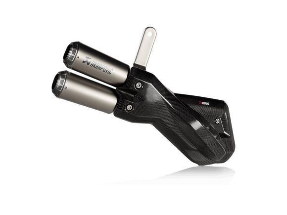 DUCATI Multistrada V2 / S - (2021-2024) Akrapovic Titanium Silencer Slip-On Kit (Twin) - Road Legal