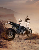 DUCATI DesertX - (2022-2024) Akrapovic Titanium Silencer Slip-On Kit - With Carbon Heatshield - Road Legal