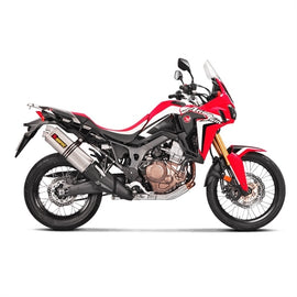HONDA CRF1000L Africa Twin Adventure Sport - (2018-2020) Akrapovic Titanium Silencer Slip-On Kit - Twin Outlet - Removable Baffle