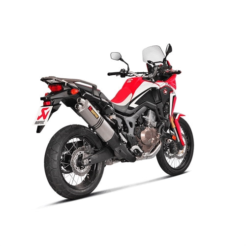 HONDA CRF1000L Africa Twin - (2016-2020) Akrapovic Titanium Silencer Slip-On Kit - Twin Outlet - Removable Baffle