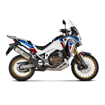 HONDA CRF1100L Africa Twin / Adventure Sport - (2020-2023) Akrapovic Titanium Silencer Slip-On Kit - Twin Outlet - Road Legal