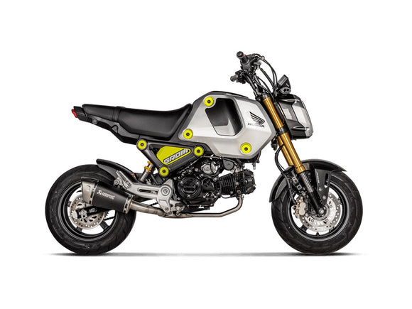 HONDA MSX 125 Grom - (2021-2025) Akrapovic Full System (Titanium Silencer & Stainless Header) - Race (Removable Baffle)