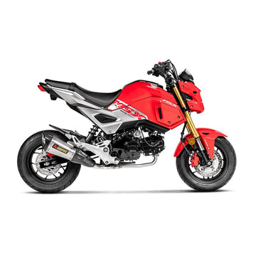 HONDA MSX 125 Grom - (2016-2020) Akrapovic Complete Stainless Race System - With Titanium Silencer, Inc Carbon Heat Shield