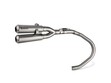 HONDA Monkey 125 (4-Speed) - (2018-2021) Akrapovic Twin Conical Stainless Exhaust Slip-On Kit - Race