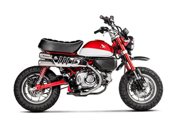 HONDA Monkey 125 (4-Speed) - (2018-2021) Akrapovic Twin Conical Stainless Exhaust Slip-On Kit - Race