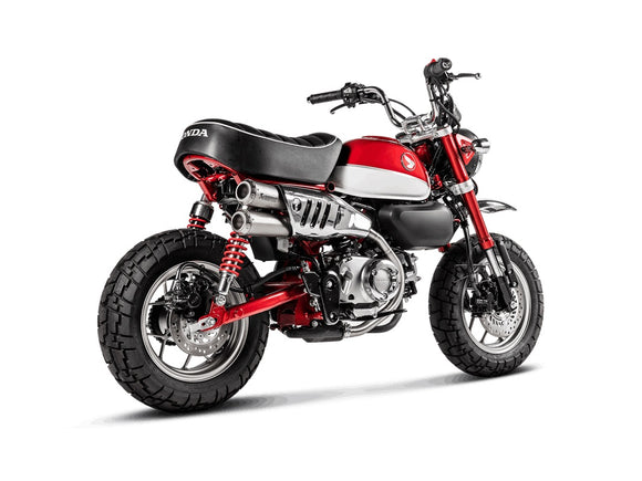HONDA Monkey 125 (5-Speed) - (2021-2026) Akrapovic Twin Conical Stainless Exhaust Slip-On Kit - Race