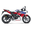 HONDA CBR300R - (2014-2021) Akrapovic Carbon Silencer Slip-On Kit  - Hexagonal - Race Removable Baffle