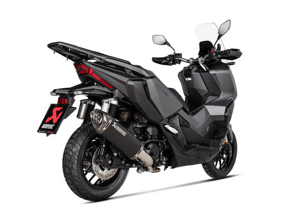 HONDA ADV 350 - (2022-2024) Akrapovic SP Black Coated Titanium Sleeved Slip-On Kit - Road Legal