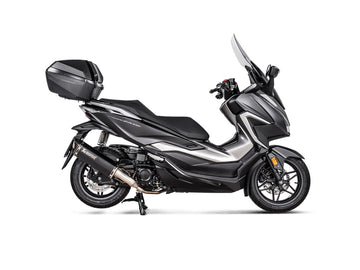 HONDA Forza 350 - (2021-2024) Akrapovic SP Black Coated Titanium Sleeved Slip-On Kit - Road Legal