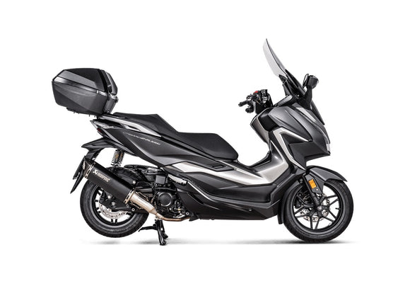 HONDA ADV 350 - (2022-2024) Akrapovic SP Black Coated Titanium Sleeved Slip-On Kit - Road Legal