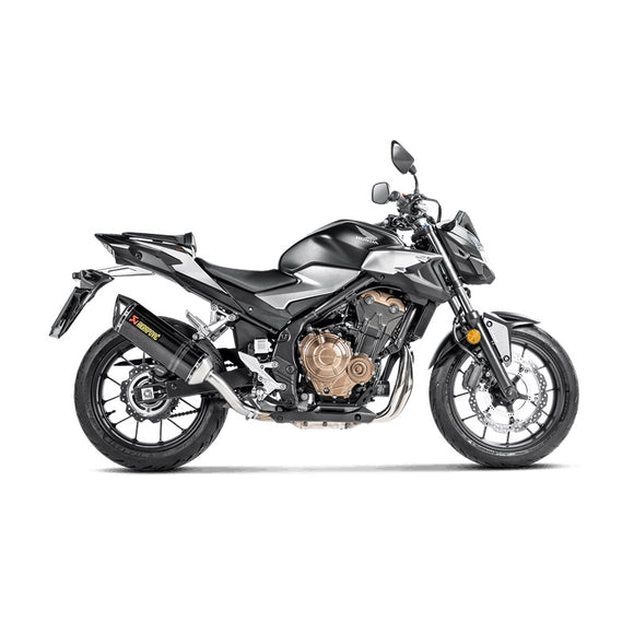 HONDA CB500X - (2019-2019) Akrapovic Carbon Silencer Slip-On Kit  - Hexagonal - Road Legal
