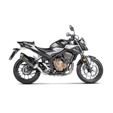 HONDA CB500F - (2019-2019) Akrapovic Carbon Silencer Slip-On Kit  - Hexagonal - Road Legal