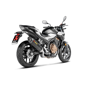 HONDA CB500F - (2016-2018) Akrapovic Carbon Silencer Slip-On Kit  - Hexagonal - Road Legal