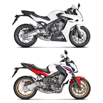HONDA CB650R Neo Sports Café - (2019-2021) Akrapovic Titanium Silencer Complete 4-1 System - Removable Baffle