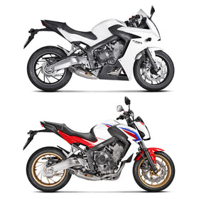 HONDA CB650F - (2014-2016) Akrapovic Titanium Silencer Complete 4-1 System - Road Legal Removable Baffle
