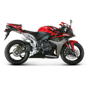 HONDA CBR600RR - (2007-2008) Akrapovic Titanium Silencer Slip-On Kit  AC STYLE SILENCER WITH CARBON OUTLET CAP - Road Legal Removable Baffle