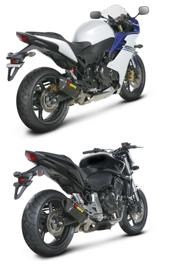 HONDA CB600 Hornet - (2007-2014) Akrapovic Carbon Silencer Slip-On Kit  - Hexagonal - Road Legal