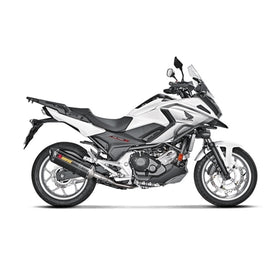 HONDA NC750X - (2013-2020) Akrapovic Carbon Silencer Slip-On Kit - Hexagonal - Road Legal