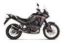 HONDA XL750 Transalp - (2023-2026) Akrapovic Titanium Silencer Slip-On Kit - Black Hexagonal - Road Legal