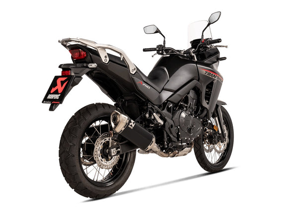 HONDA XL750 Transalp - (2023-2026) Akrapovic Titanium Silencer Slip-On Kit - Black Hexagonal - Road Legal