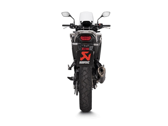 HONDA XL750 Transalp - (2023-2026) Akrapovic Titanium Silencer Slip-On Kit - Black Hexagonal - Road Legal