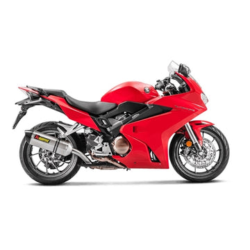 HONDA VFR800 Vtec - (2017-2022) Akrapovic Titanium Silencer Slip-On Kit - Hexagonal - Road Legal