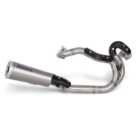 HARLEY-DAVIDSON VRSC-F V-Rod Muscle (1247cc) - (2009-2017) Akrapovic Complete Stainless Race System - With Titanium Silencer, Inc Carbon Heat Shield