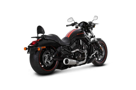HARLEY-DAVIDSON VRSC-F V-Rod Muscle (1247cc) - (2009-2017) Akrapovic Complete Stainless Race System - With Titanium Silencer, Inc Carbon Heat Shield