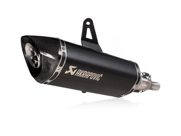 ITALJET Dragster 125 / 200 - (2021-2024) Akrapovic Black Titanium Silencer Slip-On Kit With Carbon End Cap - Road Legal
