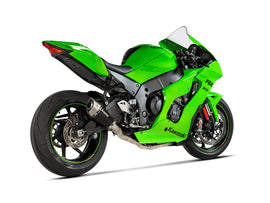 KAWASAKI ZX-10R / RR - (2021-2025) Akrapovic Full System (Black Titanium Silencer & Header) - Race (Optional Baffle Available)