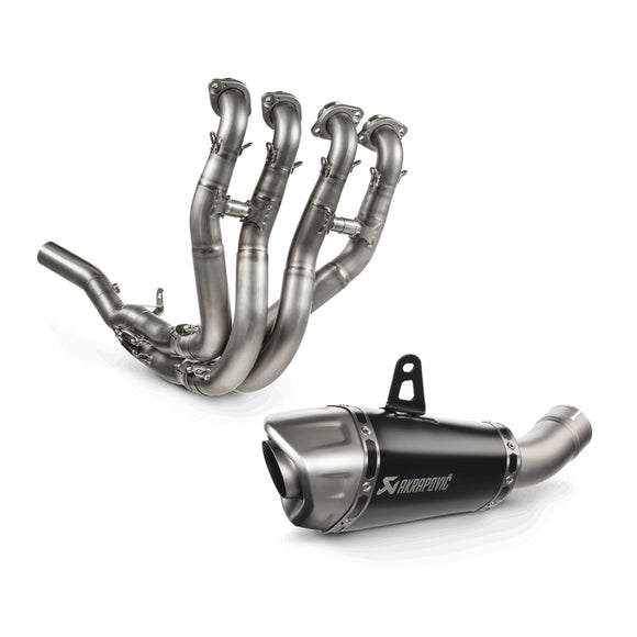 KAWASAKI ZX-10R / RR - (2021-2025) Akrapovic Full System (Black Titanium Silencer & Header) - Race (Optional Baffle Available)