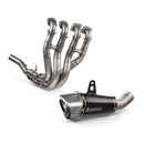 KAWASAKI ZX-10R / RR - (2021-2025) Akrapovic Full System (Black Titanium Silencer & Stainless Header) - Race (Optional Baffle Available)